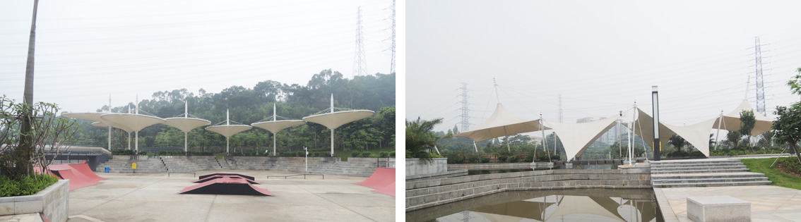 東莞黃旗山公園景觀膜結構工程